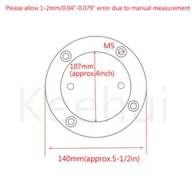 keehui Marine 316 Stainless Steel 4inch Inspection Deck Plate W/Screws for Boat