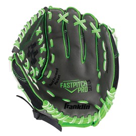 Franklin Sports Softball Glove - Windmill Fastpitch + Slowpitch Softball Glove - Green Softball Mitt - Right Hand Throw Adult + Youth - 12"