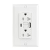 BAOMAIN Self-Test GFCI Combination with USB in-Wall, Tamper Resistant(TR) 20A