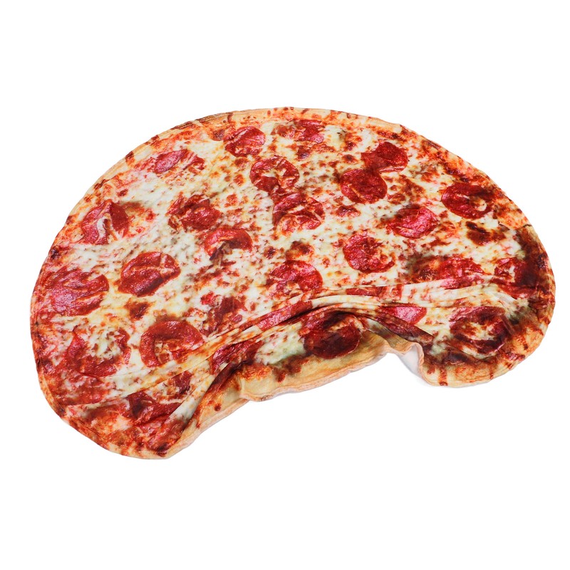 Kid Toddlers Pizza Pattern Rug Baby Washable Fluffy Playmat Round