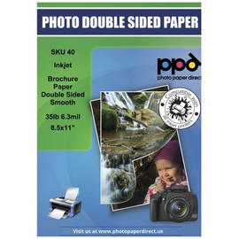 PPD 100 Sheets Inkjet Matte Brochure and Presentation Paper 8.5x11 35lbs 130gsm High Resolution Double Sided Instant Dry and Water-Resistant (PPD-40-100)