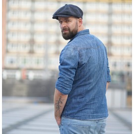 WEROR WEROR-321.1 Men's / Women's Flat Cap with Peak - Hat with Cotton Lining - Summer/Winter, charcoal