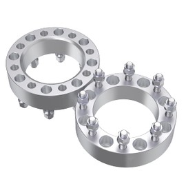 8x6.5 Wheel Spacers 2" (50mm) 8 Lug Hub Bore 126.15mm with M14x1.5 Studs for Chevy Silverado Suburban Express 2500 3500 | GMC C2500 K2500 Sierra Yukon XL 2500 | Hummer H2, 2PCS 8x165.1mm Wheel Adapter