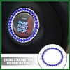Motoforti 5 Pcs Car Engine Start Stop Decoration Ring Rhinestone