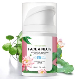 gcdat Face and Neck Firming Moisturizer，Face Firming Cream with Lotus Extract， Collagen Peptides, Creatine and Collagen for Loose Skin，Day & Night Hydrating Moisturizer for Women and Men， 1.7 Fl. Oz