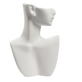 SSWBasics Small Side Profile White Earring/Necklace Display - Case of 3