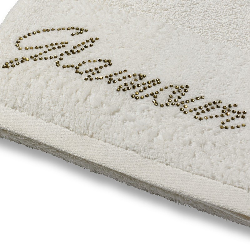Catherine Lansfield Diamente Glamour Hand Towel, Cream, 1