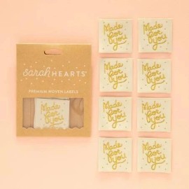 Red Monkey Quilt Company Made for You premium woven labels by Sarah Hearts