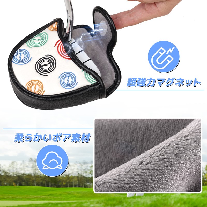 Mytag Premium Leather Putter Cover Head Cover Magnetic Closure Mallet