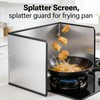 ZHQZZPH 3-Sided Stainless Steel Grease Splatter Guard for Frying Pan
