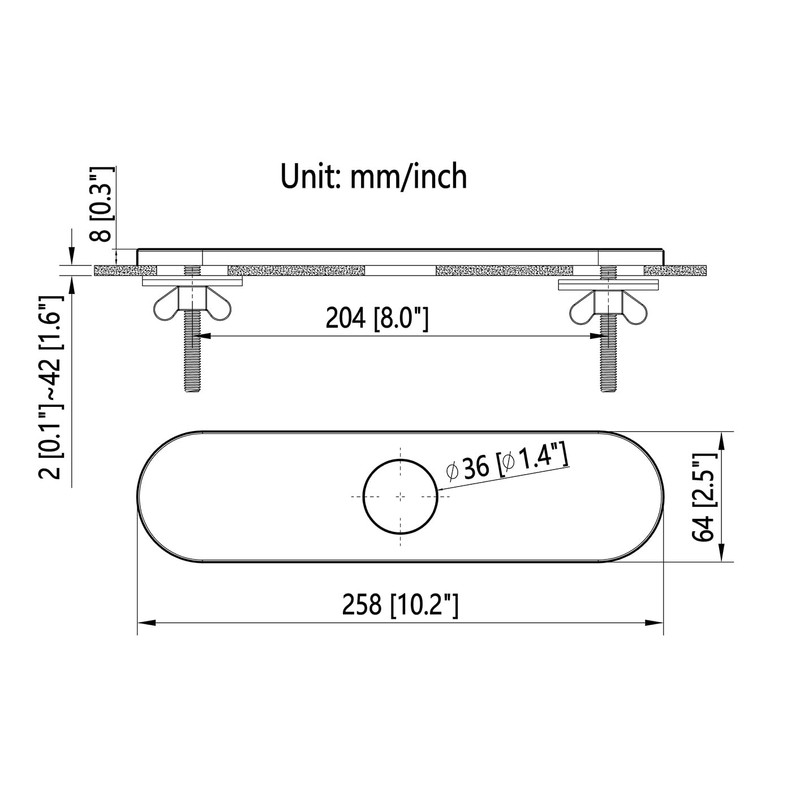 10" Sink Hole Cover, Escutcheon Plate, Solid Metal Deck Plate