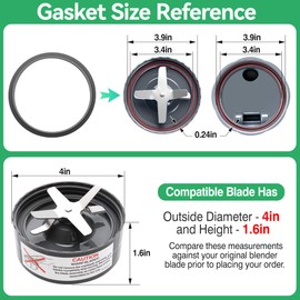 3Pcs Gaskets Rubber Seal Ring Replacement for Nutribullet 600W 900W Blender