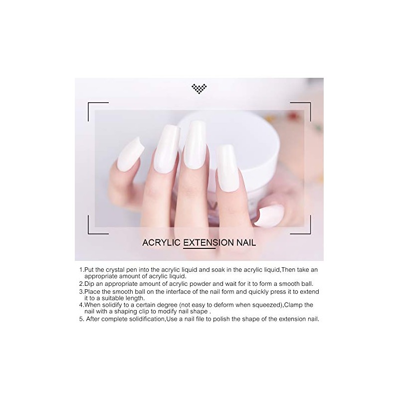 Rolabling Acrylic Powder Acrylic Nail Art Tips False Nails Acrylic
