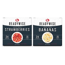 ReadyWise Emergency Food Supply, Freeze-Dried Survival-Food Disaster Kit, Camping Food, Prepper Supplies, Emergency Supplies, Freeze-Dried Fruit Box, 20-Year Shelf Life, 48 Servings