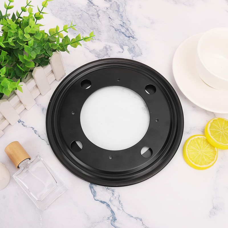Biugaaufai 8 Pack 8 Inch Black Round Lazy Susan Turntable