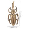 3 Pieces Beetle Ornaments Brass Bugs Figurine Small Beetle Statue