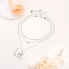 Flyow Snowflakes Layered Choker Necklace S925 Sterling Silver Lab Moonstone