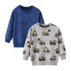 Azalquat Toddler Boys Crewneck Sweatshirt, Cotton Long-Sleeved Pullover Cartoon Print