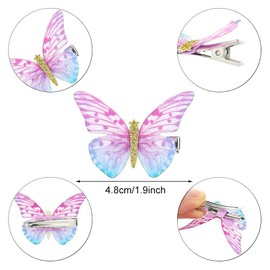 Rubywoo&chili 18 Pieces Butterfly Hair Clips, Women Girls Kids Hair Clips Set 3D Butterfly Hair Clip Headpiece for Bride Wedding Accessory