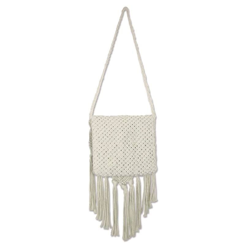 Design Works Crafts Purse Macrame Kit, White