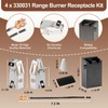 W10290350 W10290353 Porcelain Burner Drip Pans & MP22YA Electric Range