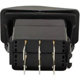 XYZIL 6 Pin (ON)-Off-(ON) Momentary Rocker Switch VLD1S00B-AZC00-000 DPDT 20A 12VDC Sealed Non-Illuminated 3 Positions DIY Control