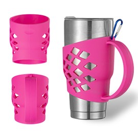 SHTCSZBA Silicone Sleeve for 30 oz Tumblers, Grip Holder for Yeti Rambler/RTIC/Corkcicle (Pink)