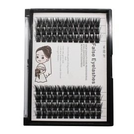 Bodermincer 84 Clusters Large Pack D Curl Volume Lashes Set Wide Cluster False Eyelash DIY Eyelash Extension Individual Lash Girl Women Home Eyelash Extension (16mm)