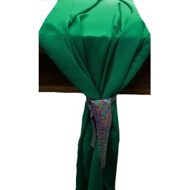 New Creations Fabric & Foam Inc, Chiffon Table Runner Extra Long, Wedding Runners, Holiday Table Runners, Long Table Runners, (Kelly Green, 58" Wide x 120" Long)