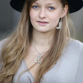 RechicGu Western West Cowgirl Cowboy Texas Boots Earrings Necklace Set, Spur Rodeo Drop Dangle Boots Earrings,Twist Link Chain Necklace with Boot Pendant,Jewelry Set,Polish Silver