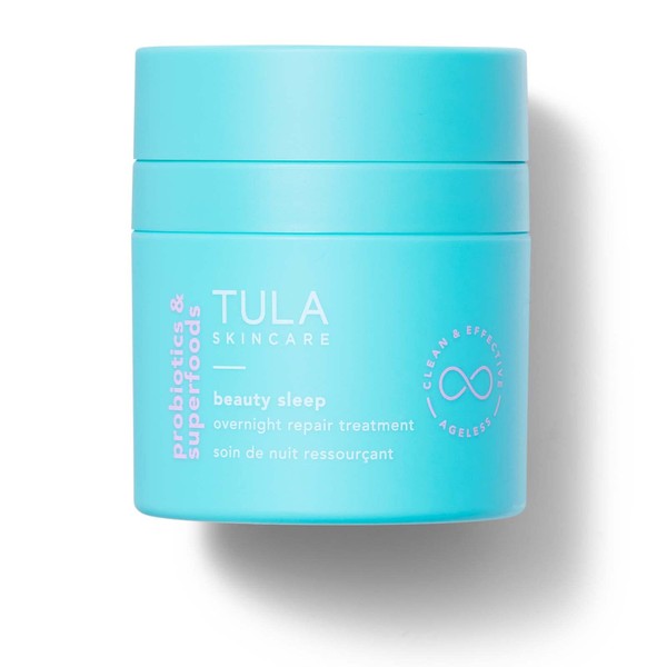 TULA Skin Care Beauty Sleep Overnight Repair Treatment | Anti-Aging, Night Cream, Contains Natural Peptides, AHAs, Retinol, Vitamin C to Reduce the Appearance of Lines and Dull Tone| 1.7 oz.
