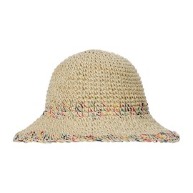 TINAYAUE Cappello di paglia da donna, per la spiaggia, traspirante, pieghevole, elegante cappello da pescatore, leggero, protezione UV, per il tempo libero, regolabile, per adulti, bambini, beige., 54