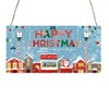Second Ave Happy Christmas Xmas Wooden Hanging Decoration Festive Home