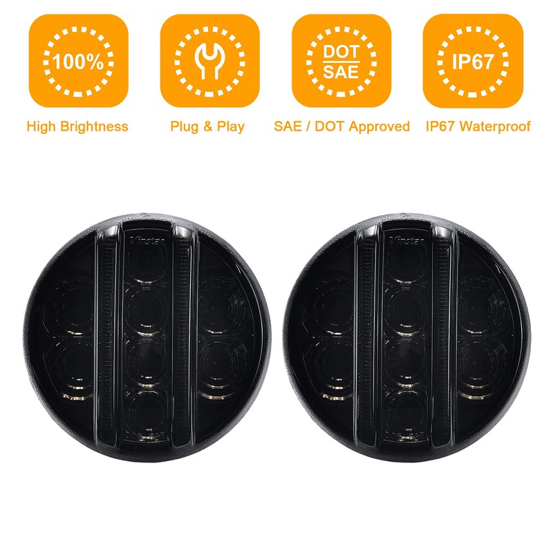 Aexploer for JK Front Turn Signal LED Lights Running Lamps