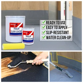 Protects Trailer Floors, Ramps and Walls (Grey, 1 Gallon) Includes 1 Foam Cover