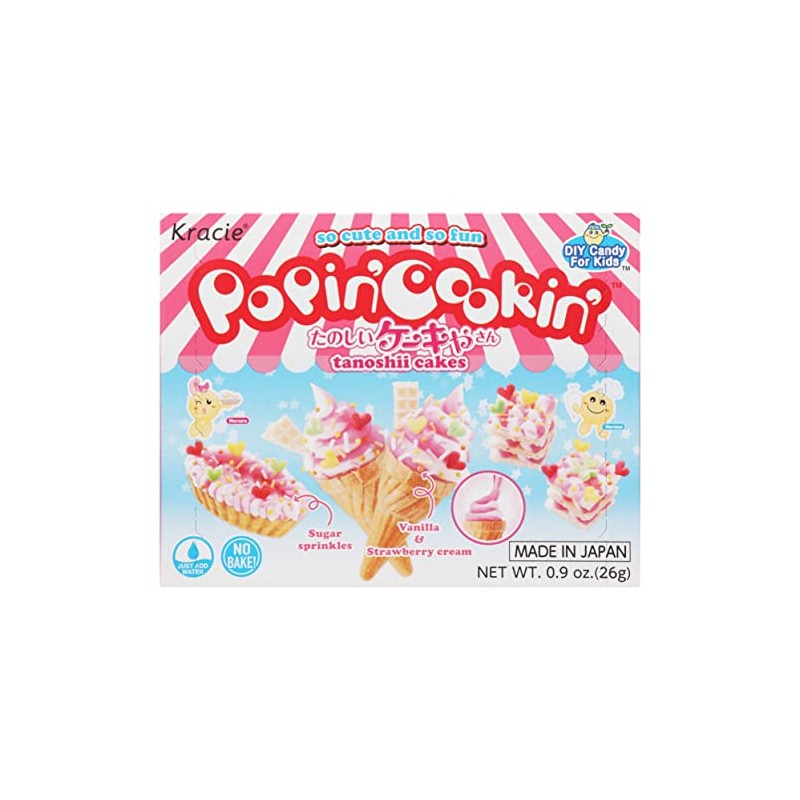 Kracie Popin' Cookin' DIY Candy Cake Kit, No Bake, 0.9