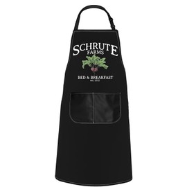 POFULL Schrute Farms Bed and Breakfast Kitchen Apron Schrute Farms Gift (Schrute Farms CA Apron)