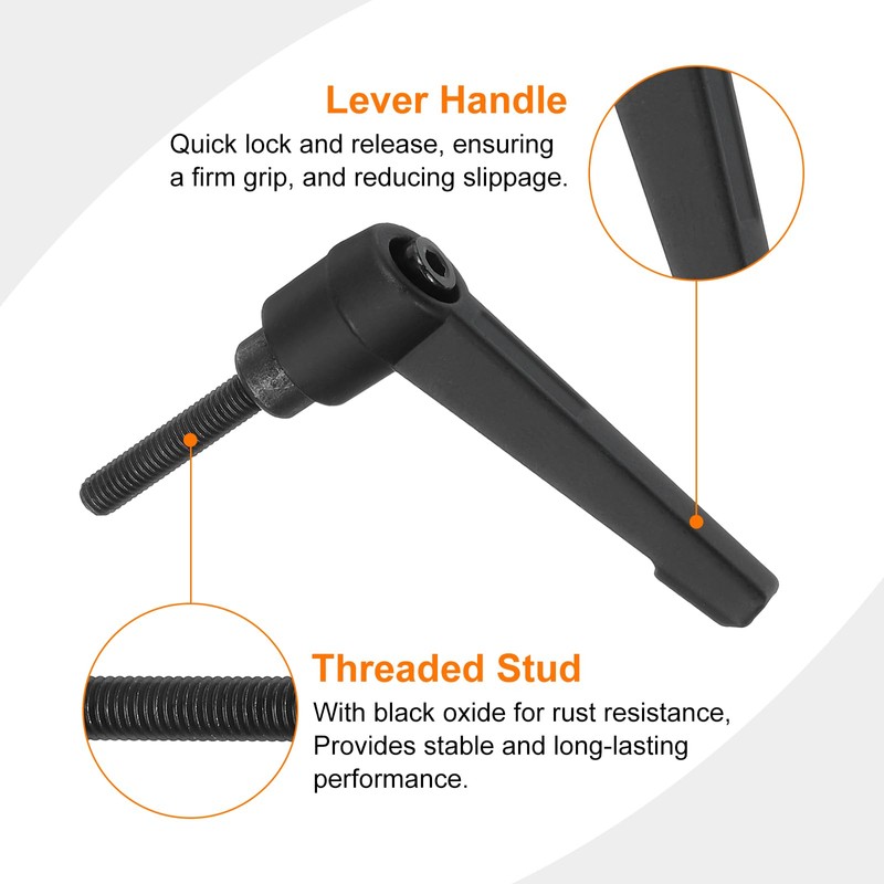 uxcell 2Pcs M5 x 25mm Adjustable Knobs Handle Male Thread