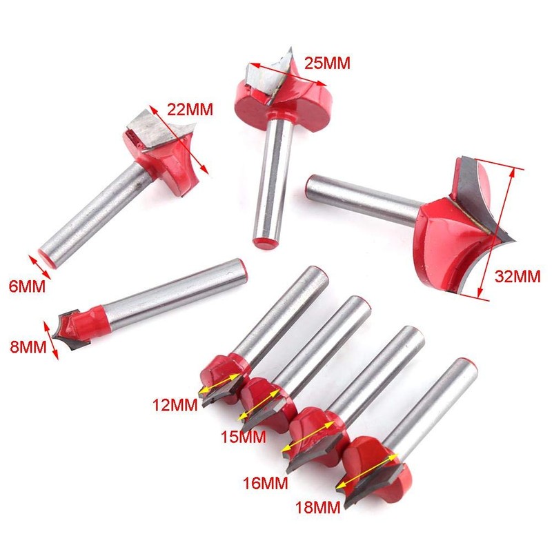 V-Groove Router Bit Set, Akozon V-Nut Milling Cutter 6 mm