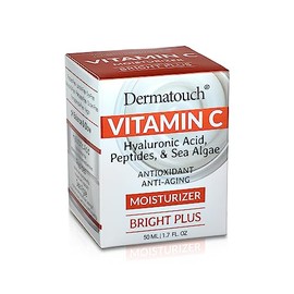 DERMATOUCH Vitamin C Moisturizer with Hyaluronic Acid, Peptides & Sea Algae, 1.75 fl oz - Made in America