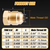LSTOPGO 3 Pack Brass Flared Plug 5/8 Inch Tube OD
