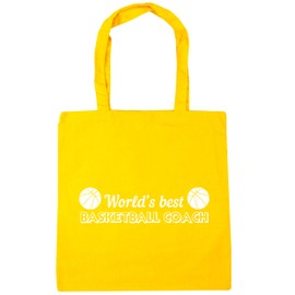 Hippowarehouse World's best basketball coach Tote Shopping Gym Beach Bag 42cm x38cm, 10 litres