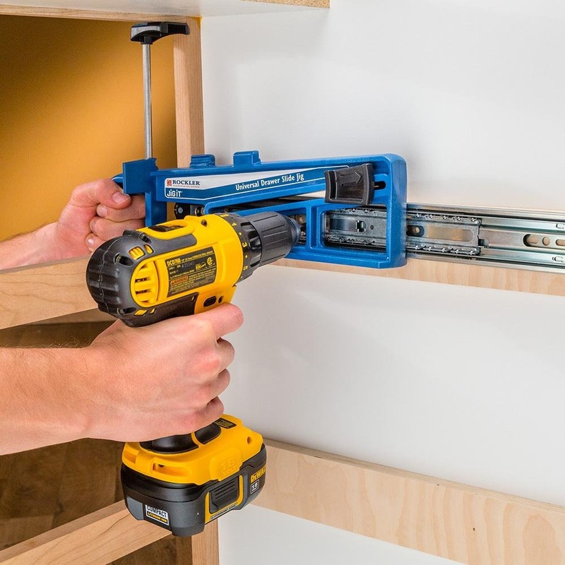 Rockler Universal Drawer Slide Jig - Cabinet Hardware Jig Install