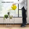 Sumerflos Acrylic Corner Plant Stand 3 Tier - Clear Indoor