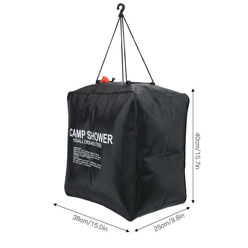 40L Water Bag Solar Heated, Leak‑Proof 40L Solar Shower Bag