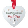 Second Ave First Christmas as Mr & Mrs Ceramic Hanging