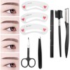 8pcs / set Eyebrow Razor Eyebrow Trimmer Shaver Comb Clip