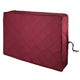 PAMISO Indoor Air Conditioner Cover, 25 X 18 X 3.57 Inch AC Unit Wine Red Covers for Inside with Thick Elastic Strap