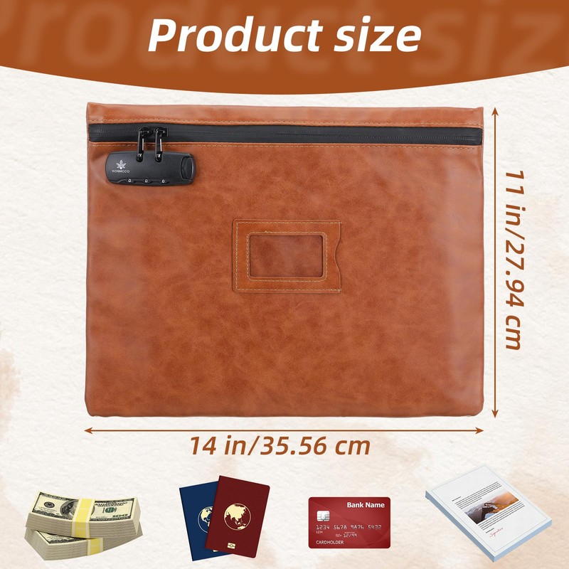 Notary Bag with Lock, Heavy Duty Notary Supply Bag for
