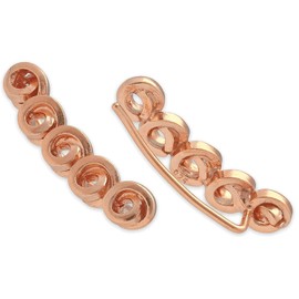 Minimalist Ear Cuffs Earrings Made of Sterling Silver, Handmade Jewellery by Emmanuela, Minimal Earring Cuffs, Ear Climber Hypoallergenic, Ear Cuff (Rose Gold)